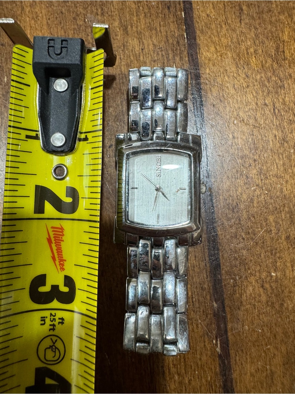 Sonix Silver Men's Stainless Bracelet Watch - Rectangular Dial